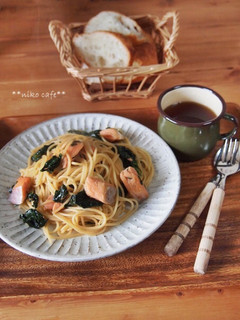 鮭とほうれん草の和風パスタ♪-レシピのメイン写真