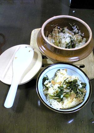 大根の葉っぱとなめたけの炊き込みごはん-レシピのメイン写真