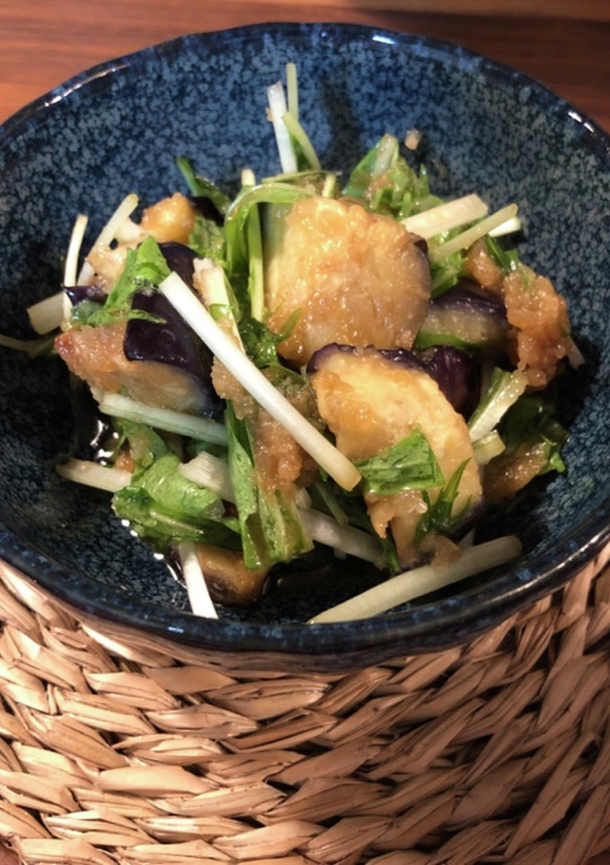 ごま油香る！さっぱり揚げナスのみぞれ和え-レシピのメイン写真