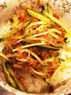 夏!きゅうりと新生姜のははつゆおかか丼-レシピのメイン写真