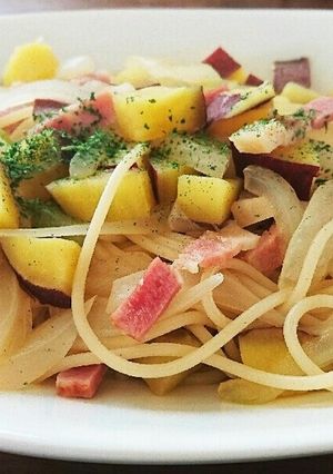 簡単☆さつまいもとベーコンのパスタ☆-レシピのメイン写真