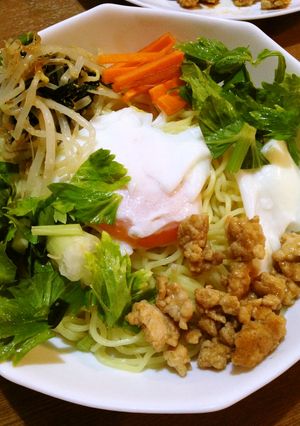 夏はやっぱり冷やし野菜たっぷりラーメン-レシピのメイン写真