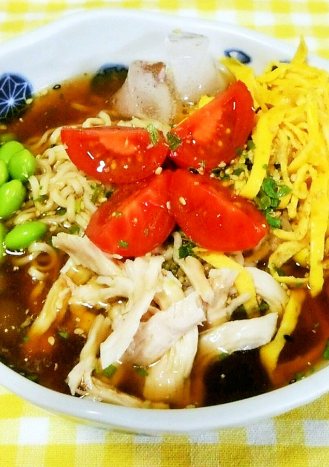 蒸し鶏の冷やし中華風ラーメン-レシピのメイン写真
