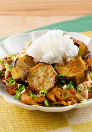 なすと豚肉のマヨポン炒めさっぱりおろし♪-レシピのメイン写真