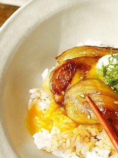 レンジで簡単♡とろける~茄子の照り焼き丼-レシピのメイン写真
