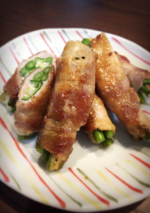 ニンニクの芽とオクラのスタミナ肉巻き♡-レシピのメイン写真