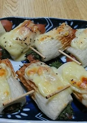 つまみ♪ちくわとウインナー大葉チーズ焼き-レシピのメイン写真