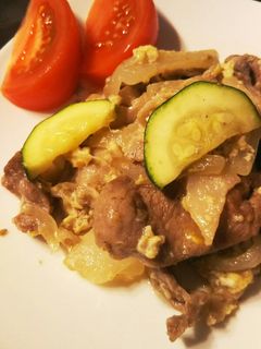 豚肉とズッキーニの胡麻ドレ炒め-レシピのメイン写真
