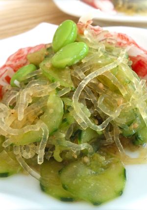 きゅうりと海藻麺ビードロの中華サラダ-レシピのメイン写真
