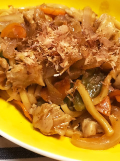 ジンギスカンのタレで豚ホルモン焼うどん☆-レシピのメイン写真