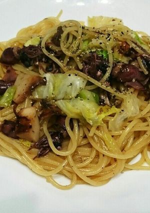 ホタルイカとキャベツの生パスタ風♪-レシピのメイン写真