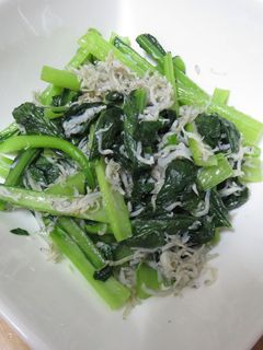 しらす干しと小松菜の炒め物-レシピのメイン写真