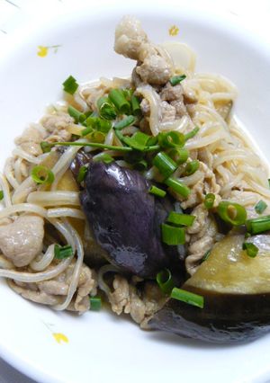 豚となすと糸こんの煮物-レシピのメイン写真