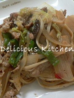 回鍋肉風焼きうどん-レシピのメイン写真