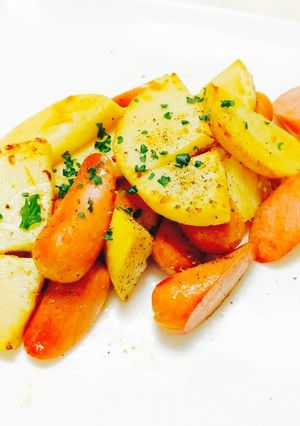 【 ウインナーと筍炒めるだけ♪】-レシピのメイン写真