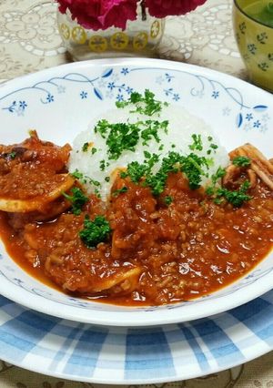 イカと挽き肉のトマト煮込み♪-レシピのメイン写真