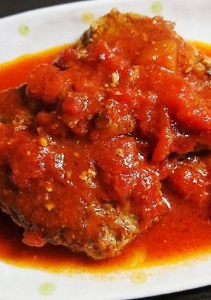 チーズinハンバーグ トマト煮込み-レシピのメイン写真