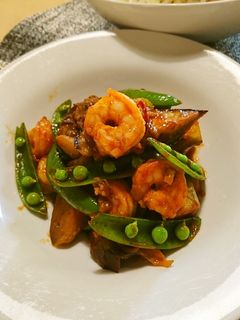 ナスとエビのピリ辛ケチャップ炒め-レシピのメイン写真