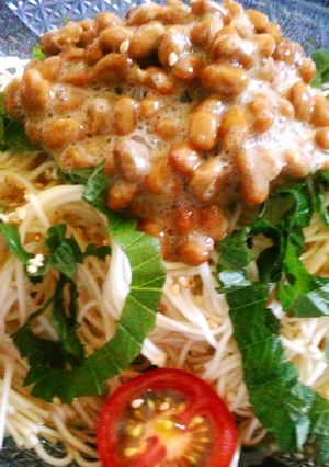 暑い時でも食欲増進！納豆素麺☆-レシピのメイン写真