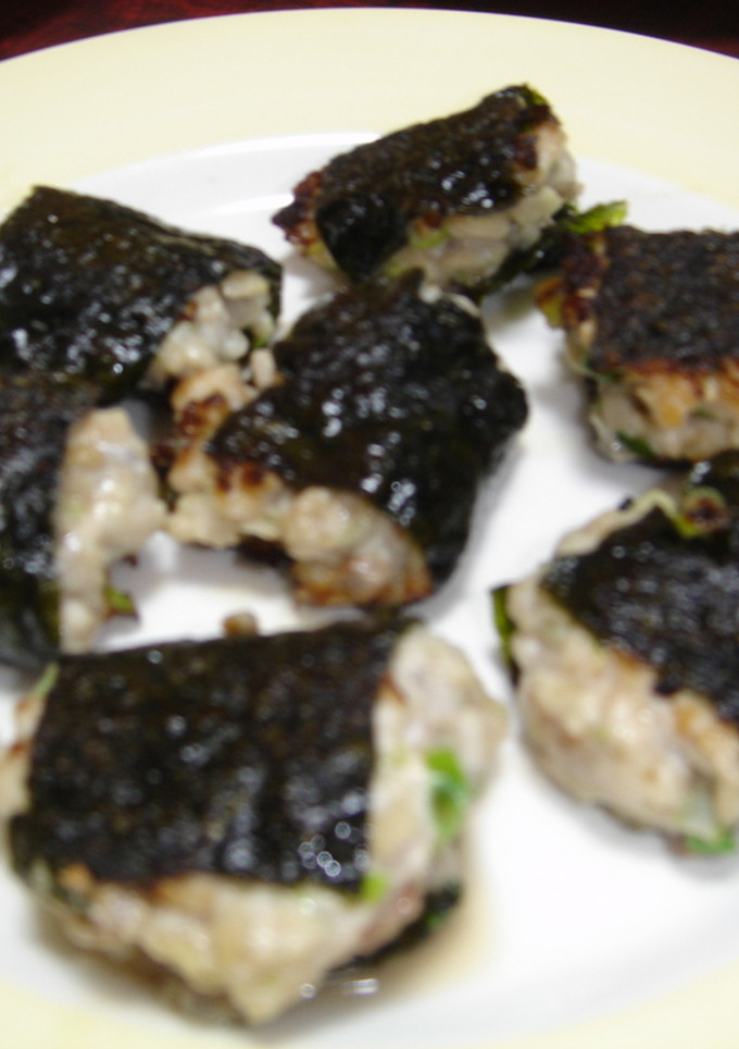 あじのたたきの磯辺焼き（＾＾）♪～-レシピのメイン写真