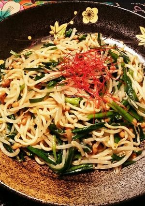 ニラ納豆焼きそば-レシピのメイン写真