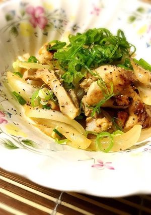 【京都丹波】鶏もも肉と新玉葱のレモン炒め-レシピのメイン写真