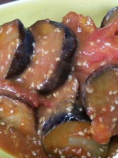 トマトとなすの甘味噌炒め-レシピのメイン写真