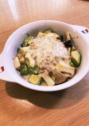 アボカドとエリンギの納豆チーズ焼き-レシピのメイン写真