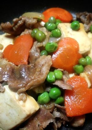 豚肉豆腐 グリーンピース入り-レシピのメイン写真