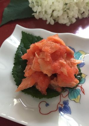 大人気！ご飯がすすむ鮭めんたい♡-レシピのメイン写真