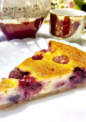 ミックスベリーの簡単ベイクドチーズケーキ-レシピのメイン写真