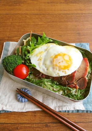 お弁当のごはんに”焼き豚たまご飯”-レシピのメイン写真