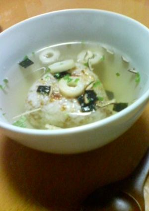贅沢気分な焼きおにぎり茶づけ-レシピのメイン写真