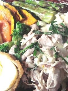 豚冷しゃぶサラダと焼き野菜のプレート-レシピのメイン写真