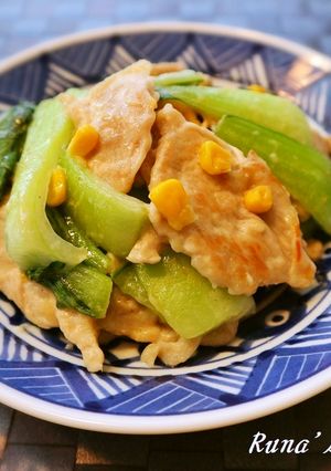 豚肉と青梗菜のシチュー炒め-レシピのメイン写真
