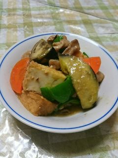 ご飯に合う☆なすと厚揚げの味噌炒め♪-レシピのメイン写真