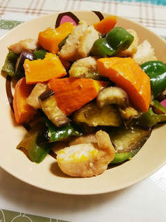 チキン*コリンキー*茄子*ピーマン*塩麹-レシピのメイン写真