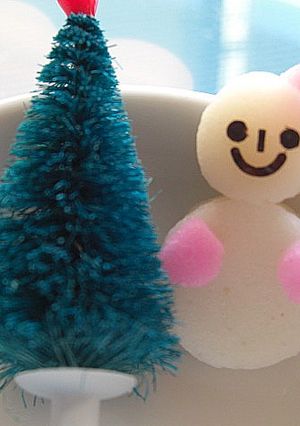 Ｘ’ｍａｓの雪だるま　キャラ弁のおかず-レシピのメイン写真