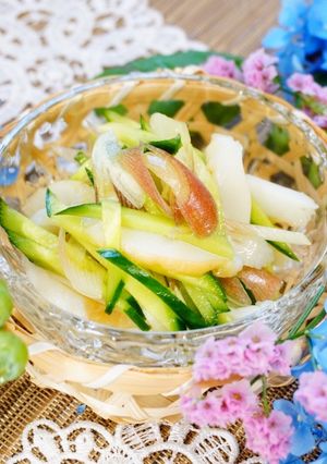 【胡瓜と笹蒲鉾の山葵醤油和え】-レシピのメイン写真
