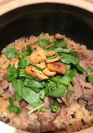 土鍋でステーキご飯-レシピのメイン写真