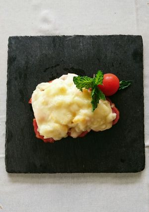 トースターで簡単おつまみ♪ベーコンピザ風-レシピのメイン写真