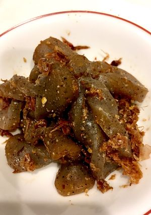 蒟蒻の甘辛おかか胡麻和え-レシピのメイン写真
