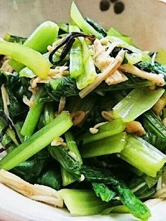 小松菜とえのきの塩昆布和え-レシピのメイン写真
