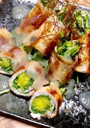 豚ロース豆苗巻き・冷やし塩酢ダレかけ-レシピのメイン写真