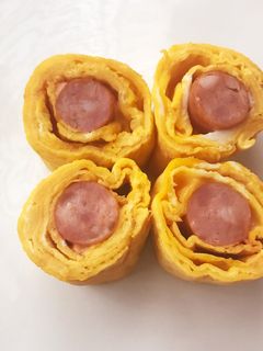 お弁当にぴったり!くるっと卵ウインナー-レシピのメイン写真