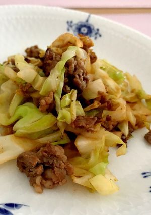 調理時間3分!キャベツと牛肉の炒め物-レシピのメイン写真