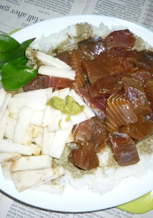 まぐろのヅケ山かけ風カフェ丼-レシピのメイン写真
