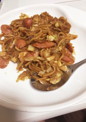 スプーンで食べるそば飯風焼きそば-レシピのメイン写真