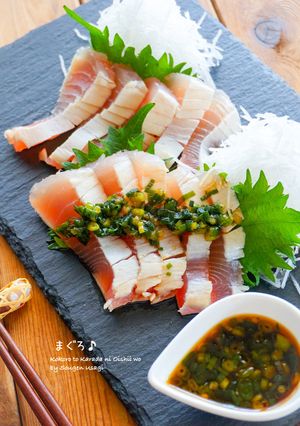 おうち居酒屋☆マグロのたたき作り-レシピのメイン写真