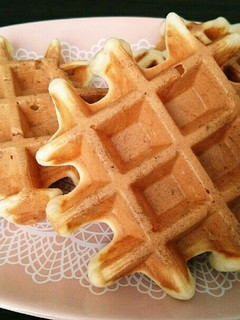 材料3つで簡単!お手軽サクもちワッフル♪-レシピのメイン写真